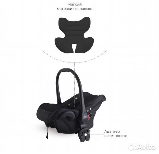 Автокресло группы 0+ berber carlo 0-10кг