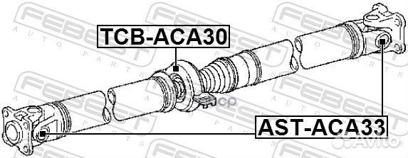 Подшипник подвесной карданного вала TCB-ACA30 F