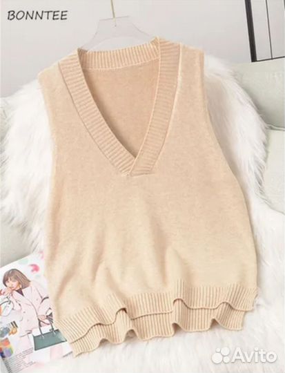 Жилетка женская вязаная ozon