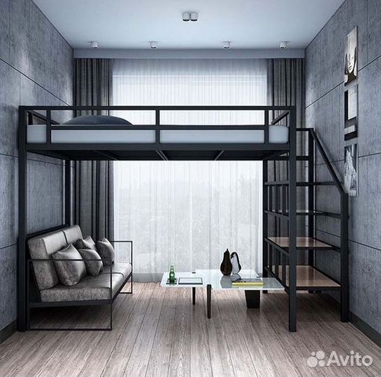 Кровать с зонированием пространства