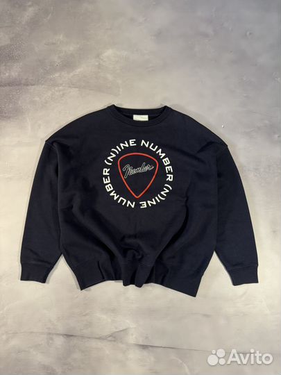 Number Nine Guitar Pick Logo Boxy Sweatshirt