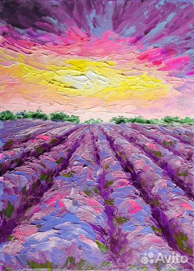 Пейзажи Горы Цветы Много Картины маслом