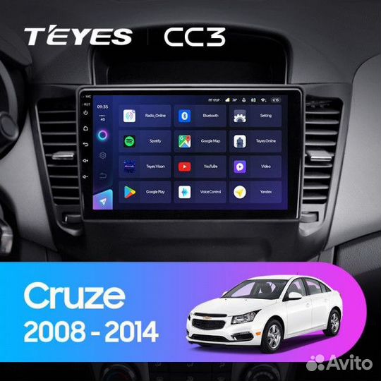 Штатная магнитола Teyes CC3L 4/32 Chevrolet Cruze