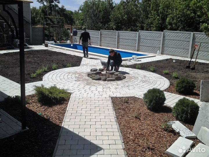 Укладка тротуарной плитки фэм