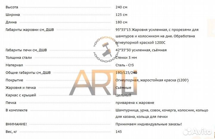 Мангал с крышей / От Завода / Гарантия до 10 лет