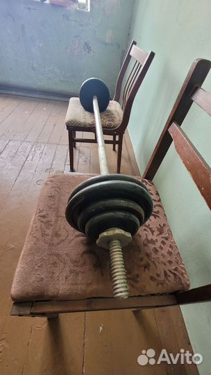 Штанга гриф блины бу