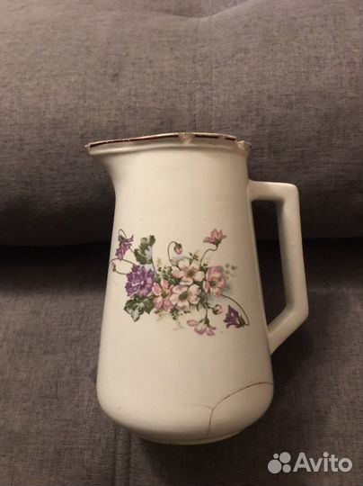 Кувшин старинный фаянсовый Foreign made