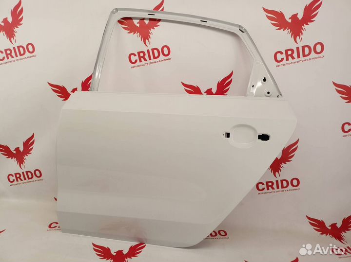 Дверь задняя левая VW Polo 2010-2015 Белая LB9A