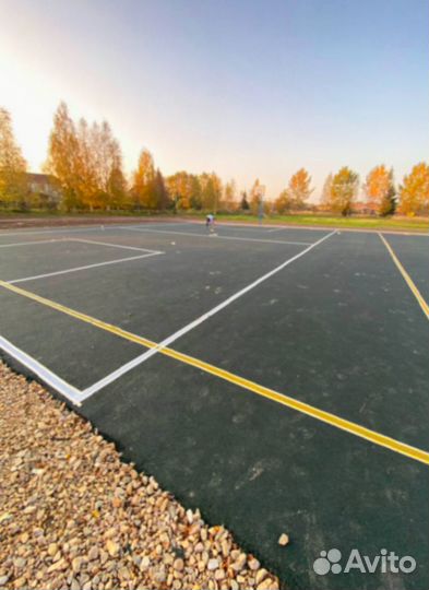 Покрытие площадок резиновой крошкой