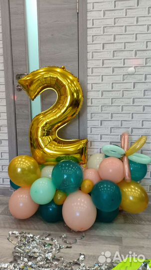 Композиция из воздушных шаров на день рождения
