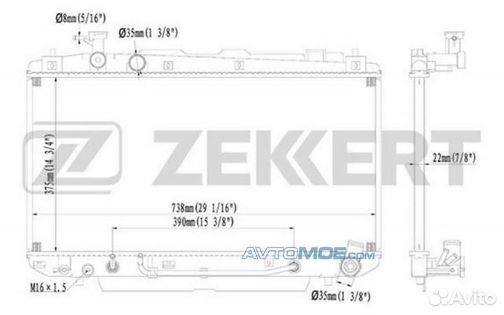 Радиатор охл. дв. Toyota Rav 4 (A20) 00- MK1150 ze