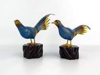 Пара статуэток Birds. Китай, эмаль клуазоне, 1950