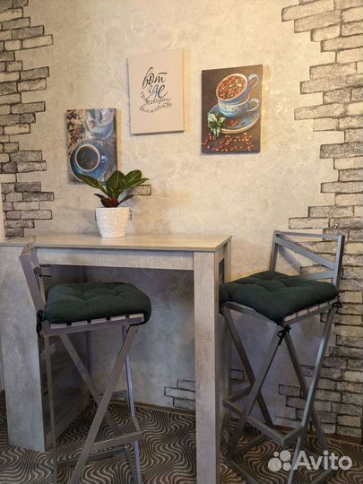 Барная стойка и стулья в стиле лофт