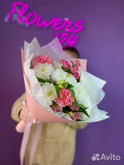 Flowers124 букеты из хризантемы Красноярск Цветы Д