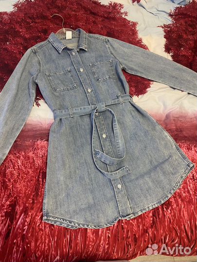 Джинсовое платье для девочки 146