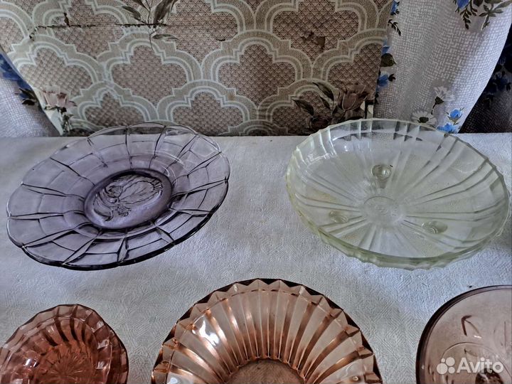 Посуда цветное стекло времен СССР