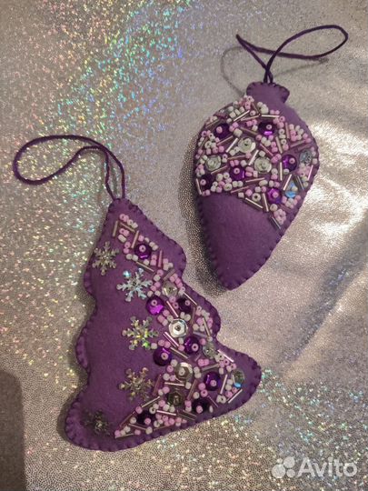 Новогодние игрушки из фетра