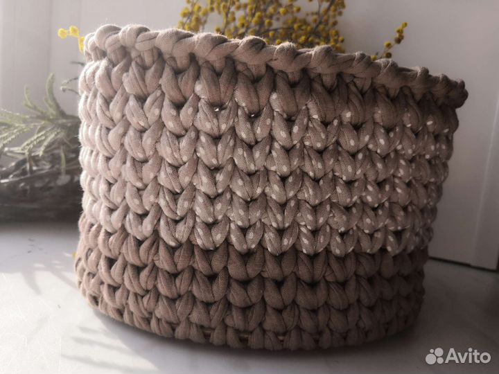 Корзины из трикотажной пряжи