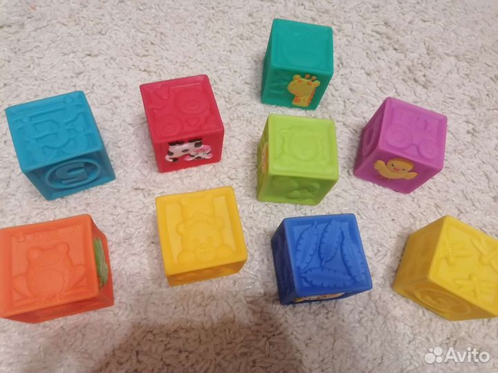 Кубики резиновые, сортер