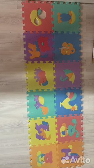 Развивающий коврик пазл, 2 коврика разных