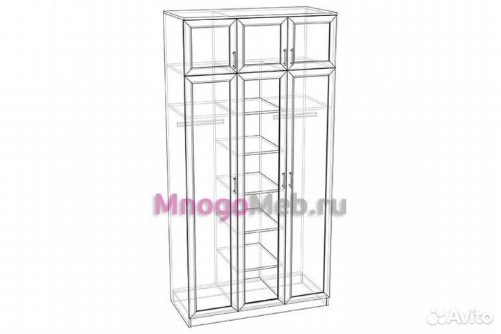 Шкаф трехстворчатый 