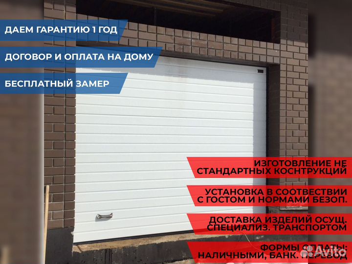 Автоматические секционные гаражные ворота