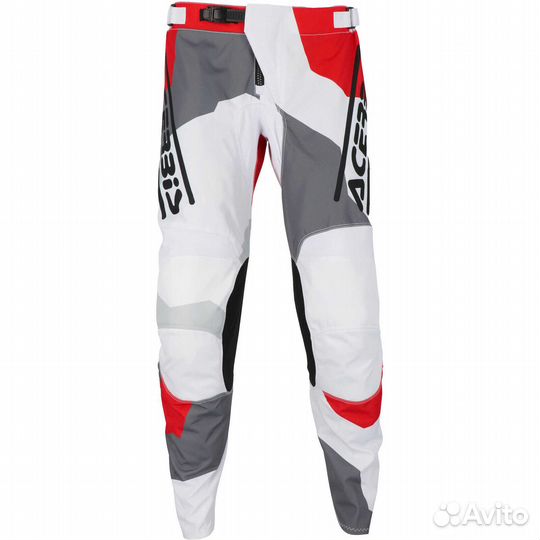 Acerbis MX linear sumbawa Motocross Enduro мотоштаны White Grey Red