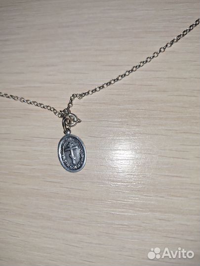 Цепочка с кулоном серебро