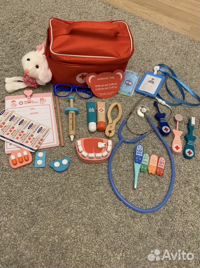 Новый игровой монтессори набор деревянный Доктор