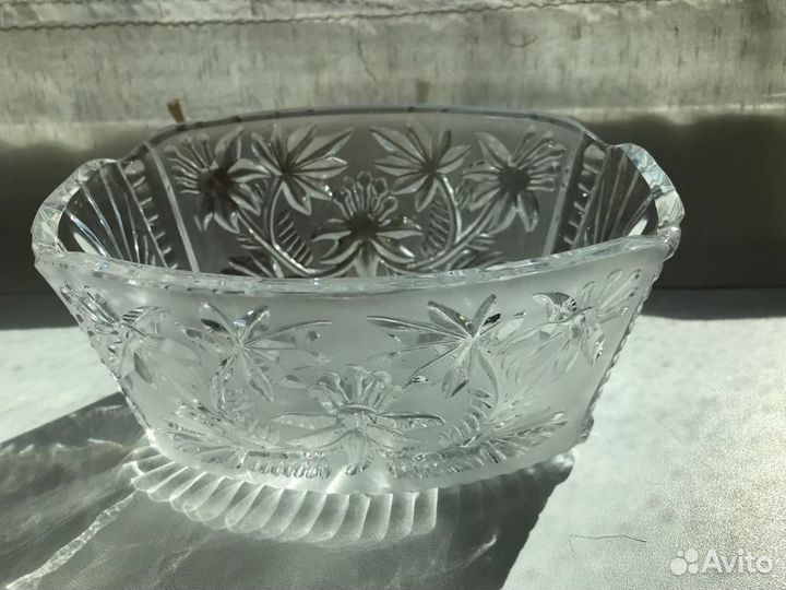 Ваза хрусталь СССР для конфет