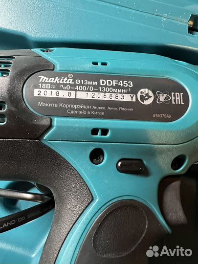 Новый Оригинальный Шуруповерт Makita DDF453 3.0Ah