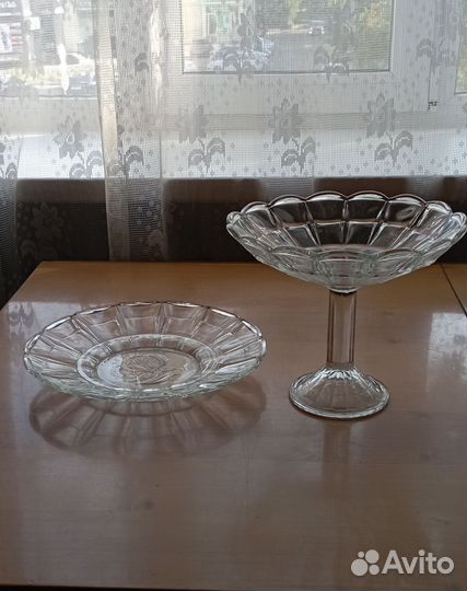 Ваза для фруктов на ножке СССР