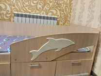 Детская кровать дельфин с матрасом