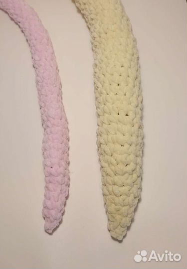 Вязанная змея амигуруми из плюшевой пряжи