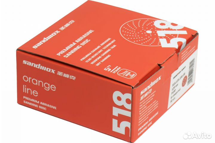 Круг Sandwox 518 Orange Ceramic Р180, 125 мм