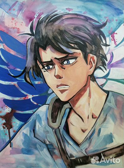 Картина. Атака титанов. Леви Аккерман