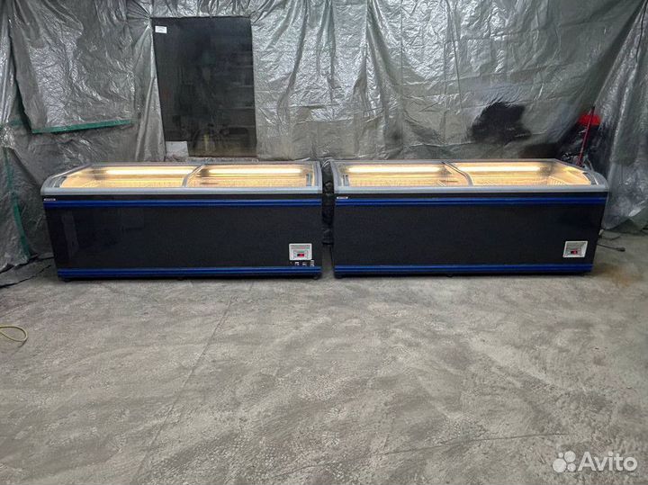 Ларь морозильный бу 2,1метра перекрашенный