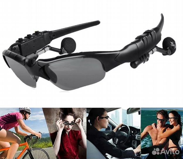 Солнцезащитные очки блютуз наушники с футляром