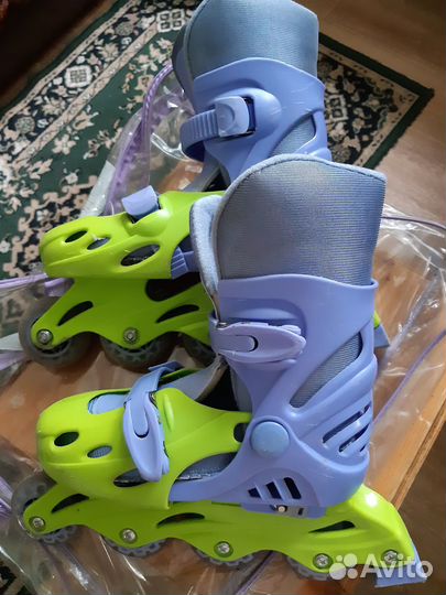 Детские ролики р. 35 и защита