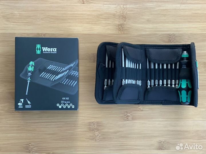 Набор бит с рукяткой wera Kompakt62 WE-059297