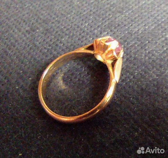 Золотое кольцо и серьги. Комплект. 583. СССР