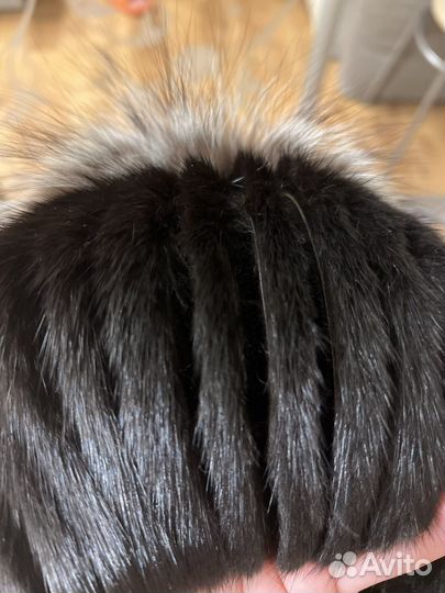 Шапка из вязаной норки