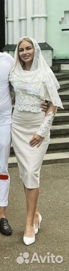 Костюм кружевной топ юбка