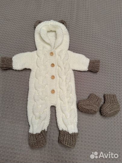 Комбинезон вязанный 0-3 56-62