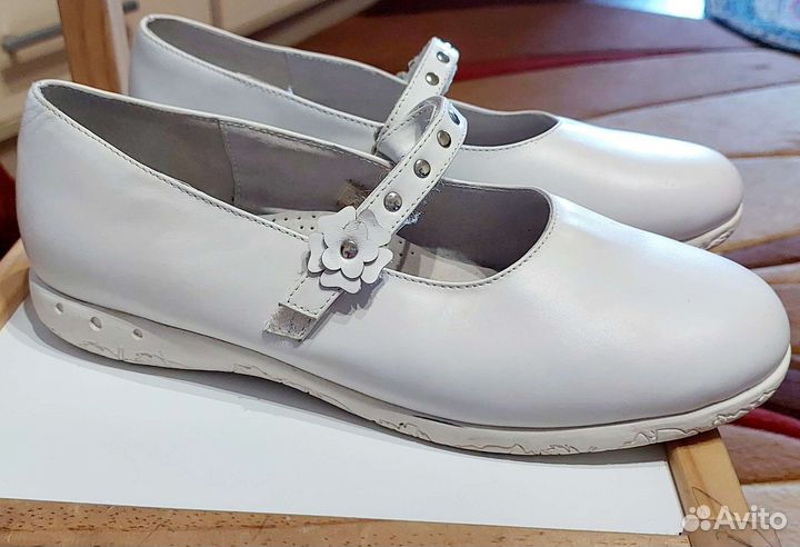 Кожаные новые туфли стелька 25см