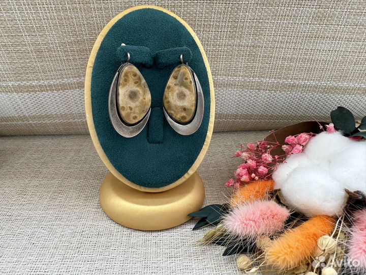 Шикарные серьги коралл серебро 925 патина винтаж