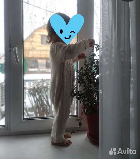Вязаный комбинезон 80