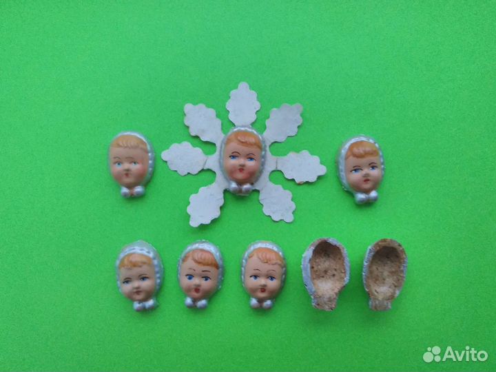 Снежинка с личиком, винтаж