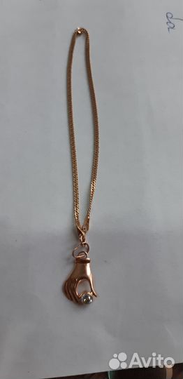 Золотая цепь, браслет и подвеска