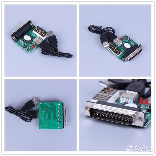 Диагностическая post карта LPT USB новая